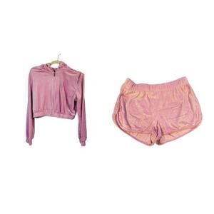 JUICY COUTURE Bling Shorts in Petal Pink Size (M)+DIVIDED Petal Pink Jacket Sz L